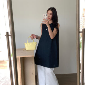 🩷chic夏季 復古水洗牛仔無袖背心裙/上衣：圖片 2