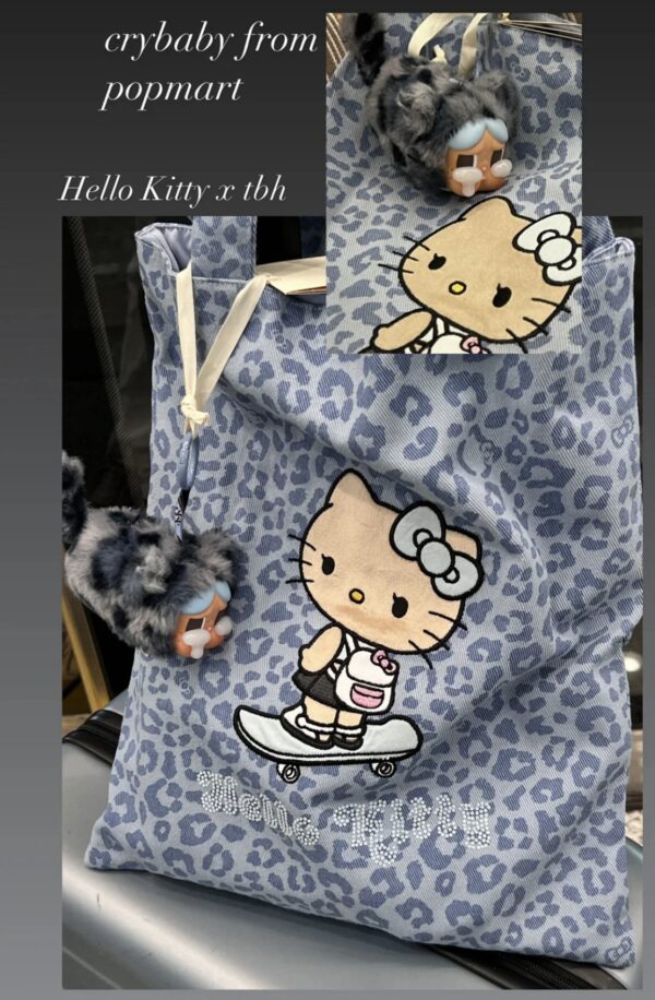 💟HelloKitty 豹紋帆布袋