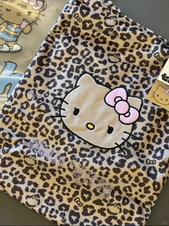 💟HelloKitty 豹紋帆布袋