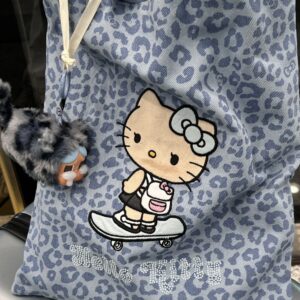 💟HelloKitty 豹紋帆布袋：圖片 6