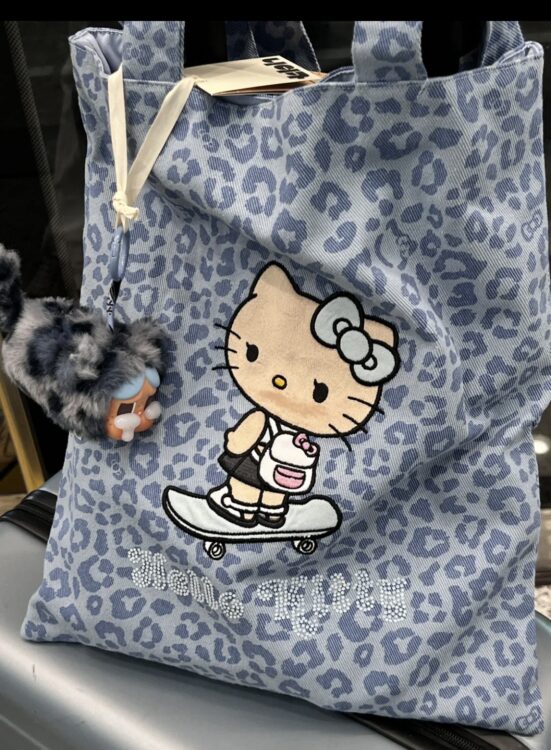 💟HelloKitty 豹紋帆布袋
