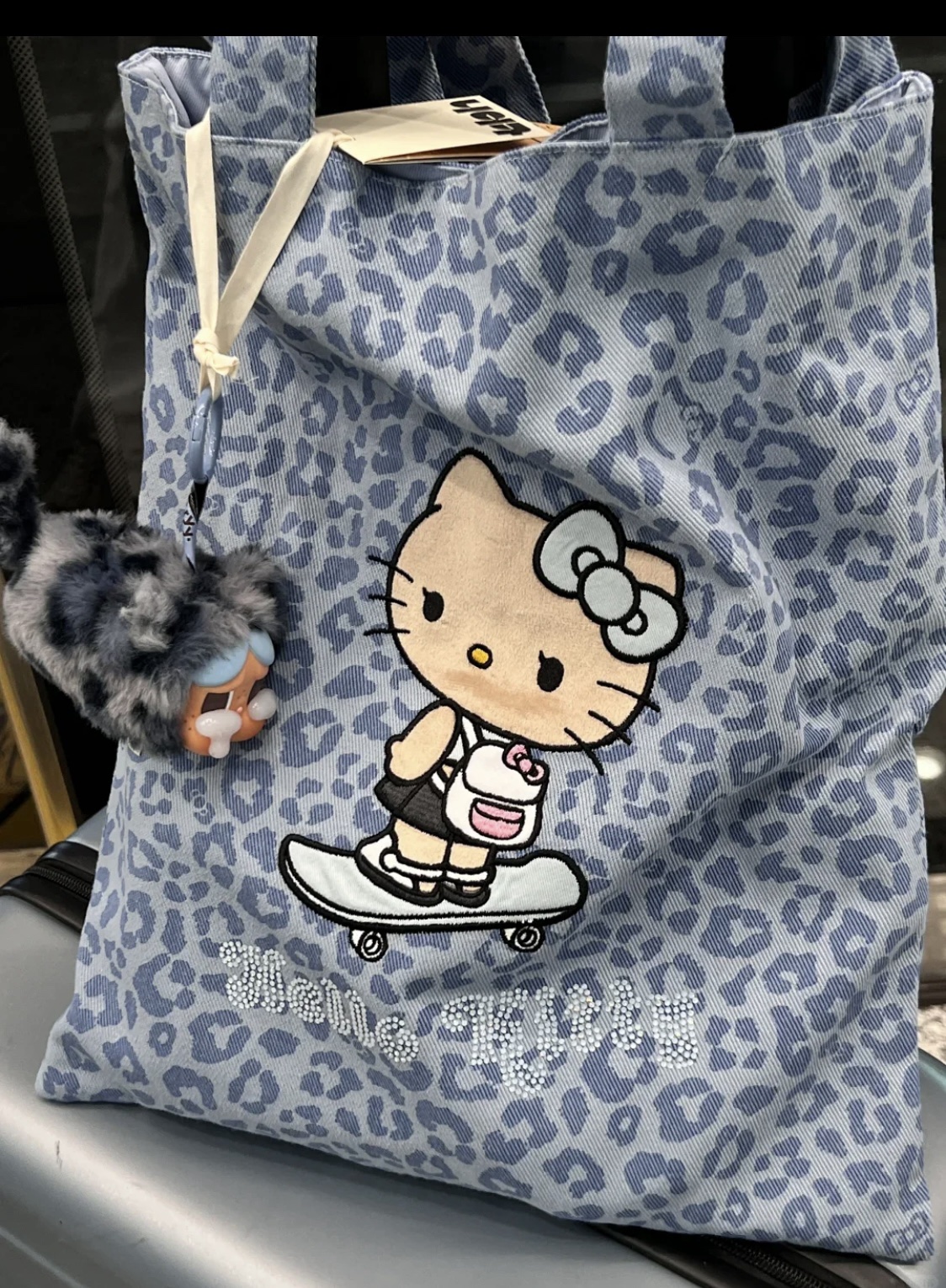 💟HelloKitty 豹紋帆布袋：圖片 6