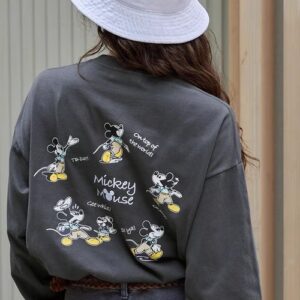 日系小眾秋款✨ 米奇印花棉質T恤：圖片 1