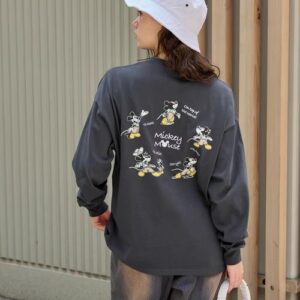 日系小眾秋款✨ 米奇印花棉質T恤：圖片 5