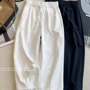 🩷chic 秋裝！橡筋腰蕾絲褲腳九分褲子