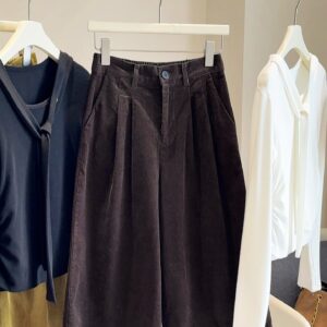 🩷chic 秋裝! 燈芯絨七分闊腿褲：圖片 5