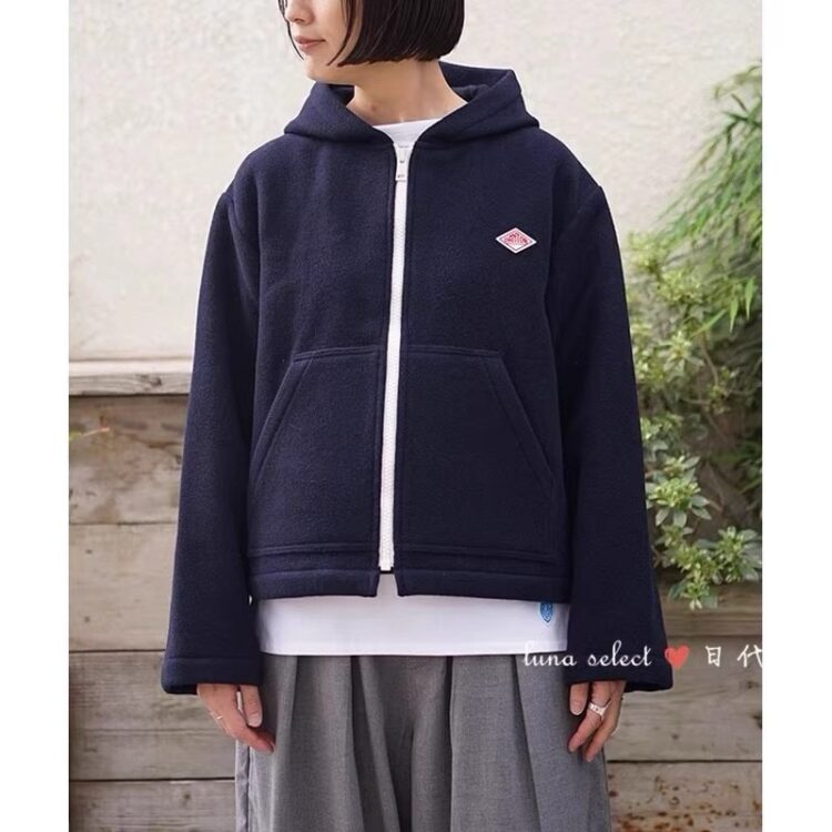 2025年冬季新品✨ Danton拉鍊連帽毛呢絨外套