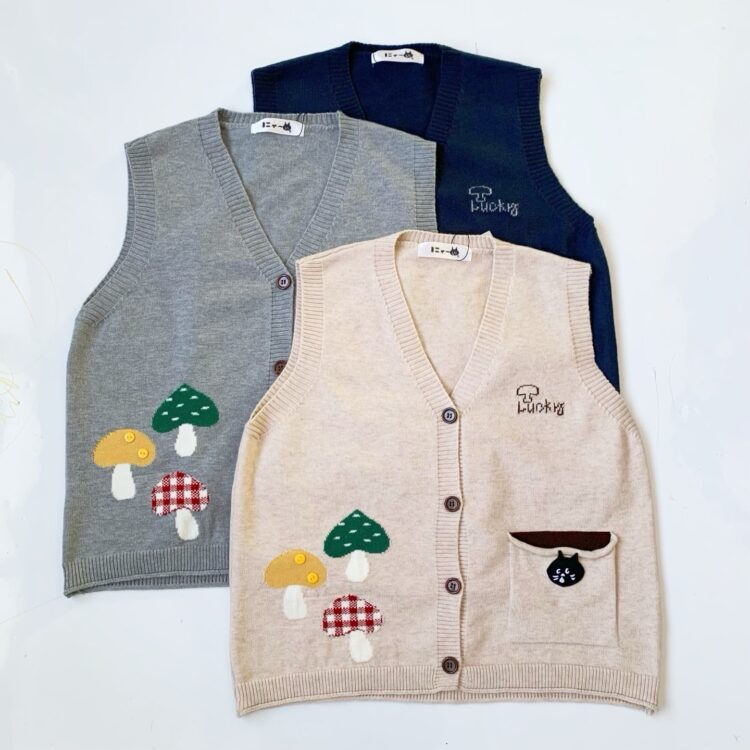 2025秋冬新品✨nenet貓貓蘑菇針織背心