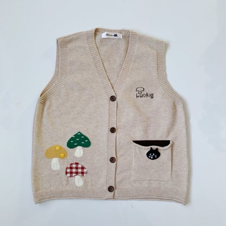 2025秋冬新品✨nenet貓貓蘑菇針織背心