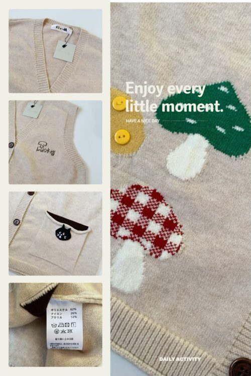 2025秋冬新品✨nenet貓貓蘑菇針織背心