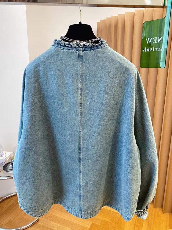🩷chic 春秋新裝! 超好看水洗做舊長袖牛仔衫