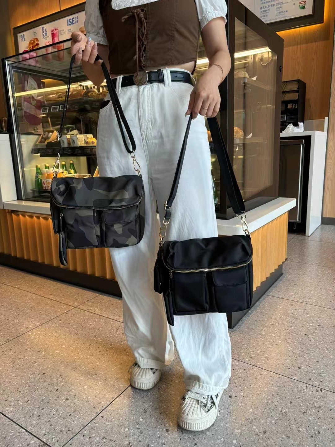 圓點迷彩防水斜孭郵差袋：圖片 2
