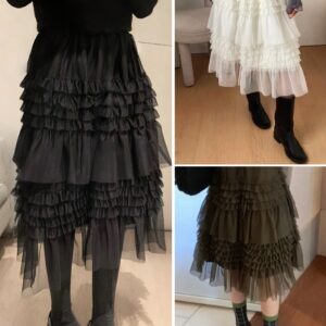 🩷chic 春夏新裝! 橡筋腰蓬蓬網紗蛋糕裙：圖片 2