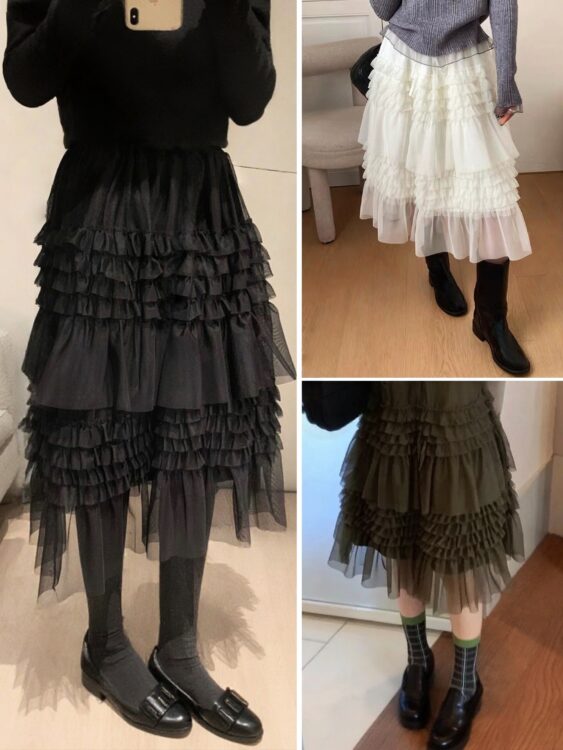 🩷chic 春夏新裝! 橡筋腰蓬蓬網紗蛋糕裙