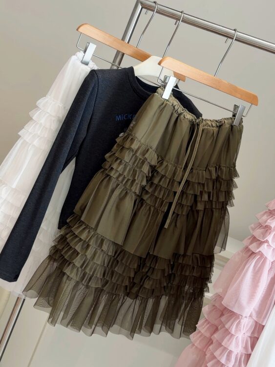 🩷chic 春夏新裝! 橡筋腰蓬蓬網紗蛋糕裙