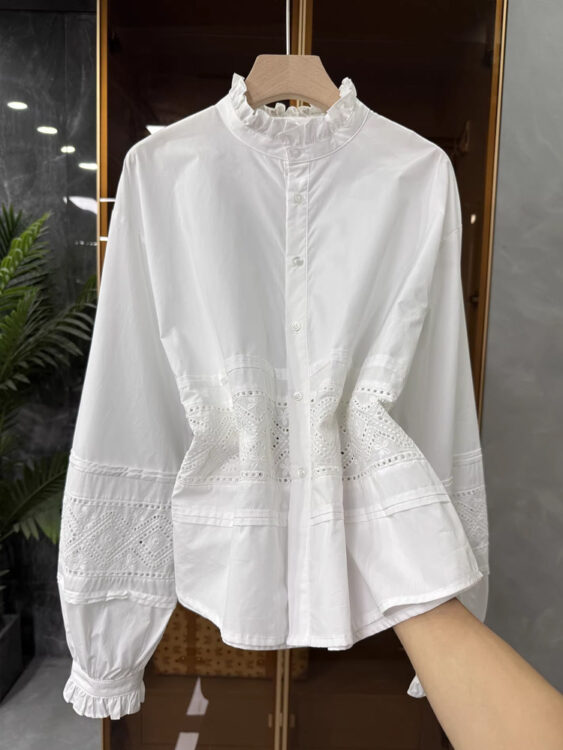 🩷chic 春秋新裝! 鬆身款刺繡長袖綿恤衫