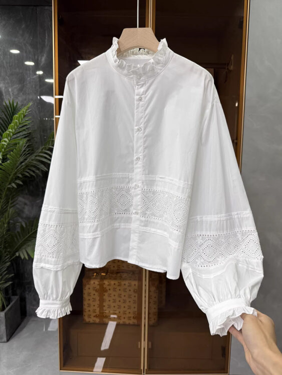 🩷chic 春秋新裝! 鬆身款刺繡長袖綿恤衫