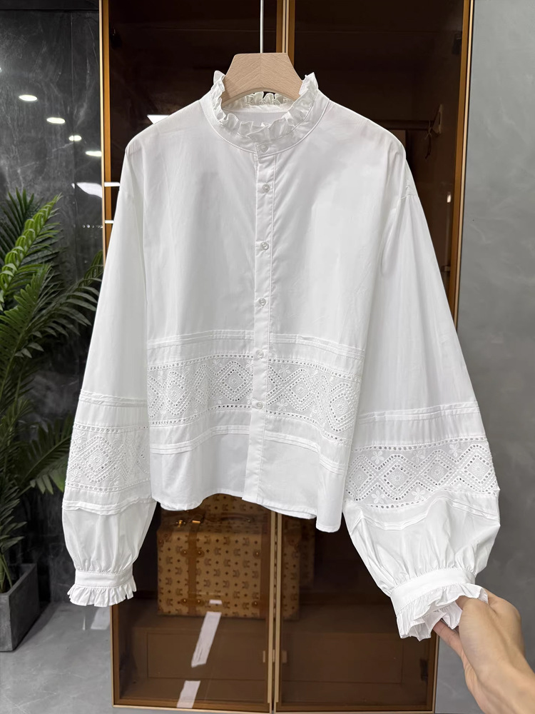 🩷chic 春秋新裝! 鬆身款刺繡長袖綿恤衫：圖片 1