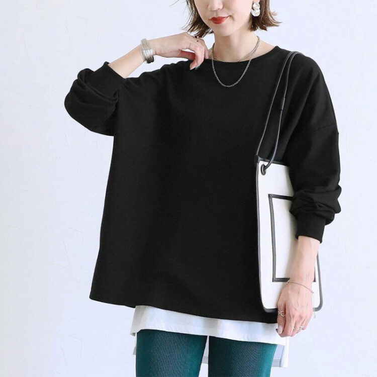 🩷chic 春秋新裝! 寬鬆棉質大版條紋衛衣