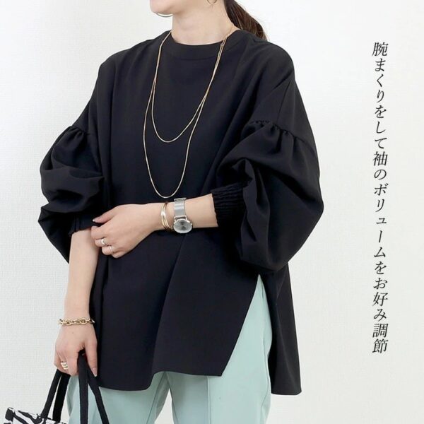 🩷chic 春秋新裝! 日系小眾設計感開叉上衣
