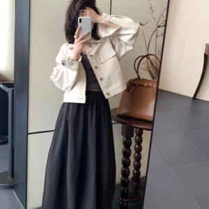 🩷chic 春秋新裝! 簡約百搭橡筋腰氣球半截裙：圖片 13