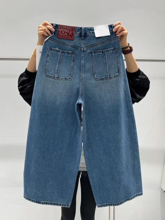 🩷chic 新裝! 寬鬆闊腿九分牛仔褲