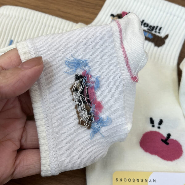 韓國🇰🇷 NYNK 可愛卡通圖案螺紋棉短筒襪 (4對/一套)