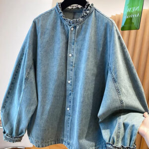 🩷chic 春秋新裝! 超好看水洗做舊長袖牛仔衫