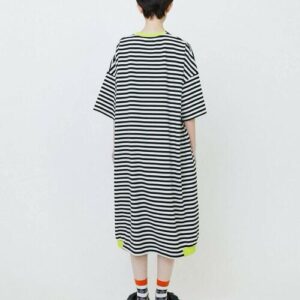 2026春夏新品✨鬆身條紋短袖連身裙：圖片 2