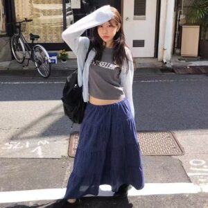 🩷chic 春季新裝! 清新韓系格紋蛋糕裙：圖片 3