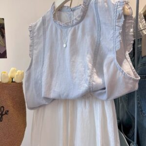 PLUS SIZE💗大碼氣質設計感lace邊鏤空小飛袖上衣：圖片 3