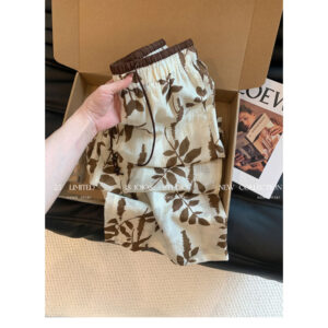 PLUS SIZE💗大碼度假風橡筋腰闊腳褲：圖片 8
