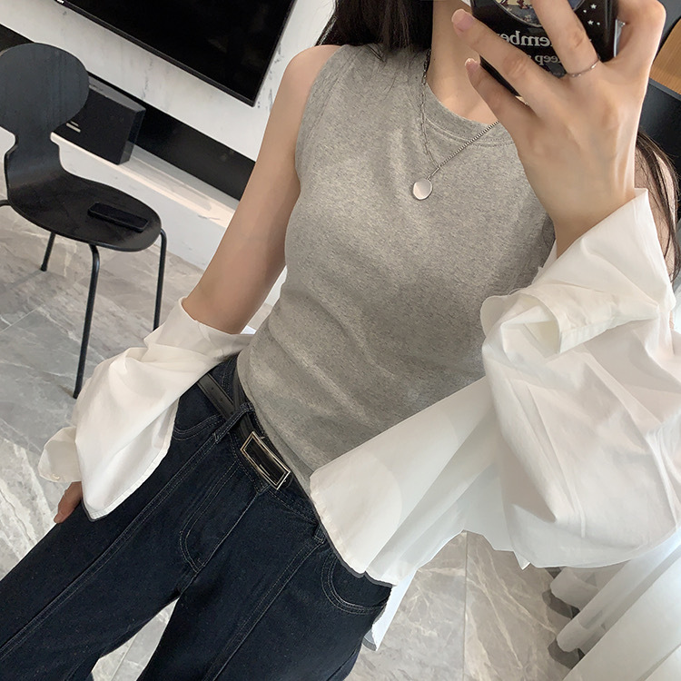 2026年春季新品✨韓國R*S極簡氣質無袖背心上衣：圖片 3