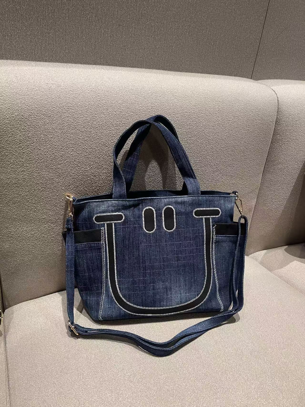 哈哈笑牛仔手挽斜孭餃子袋：圖片 3