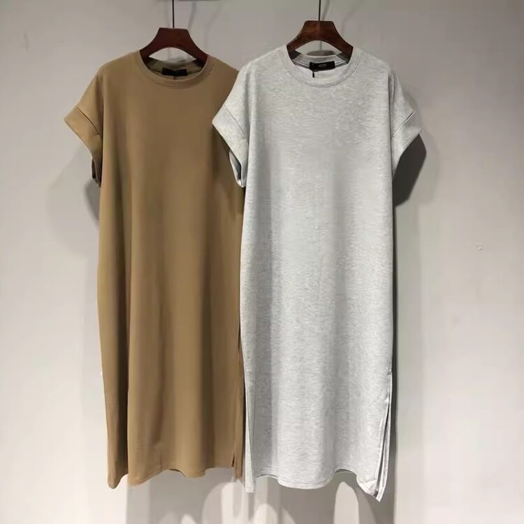 🩷chic 新裝!中長款純棉T恤連衣裙