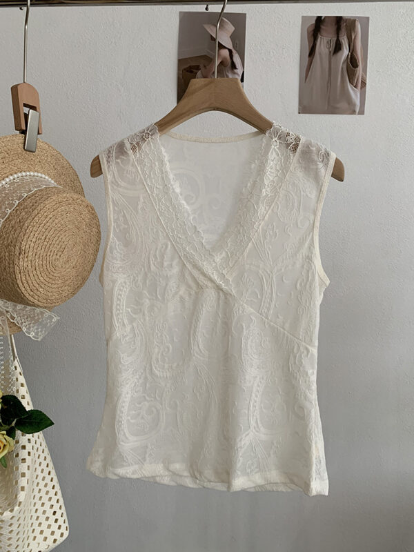 🩷chic 新裝! 純欲風LACE花邊V領修身背心