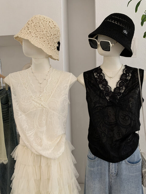 🩷chic 新裝! 純欲風LACE花邊V領修身背心