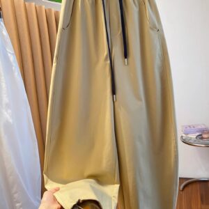 PLUS SIZE💗高級感寬鬆抽繩可束腳彎刀褲：圖片 2