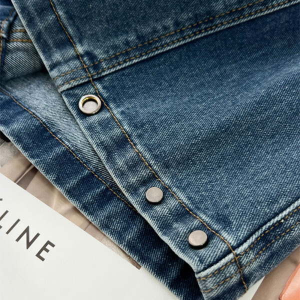 🩷chic 新裝!高腰顯瘦拼接A型闊腳牛仔褲