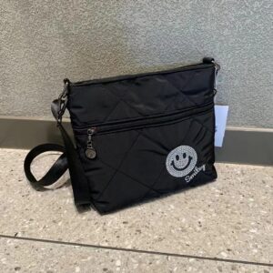輕便刺繡SMILEY菱格方型斜孭袋：圖片 2