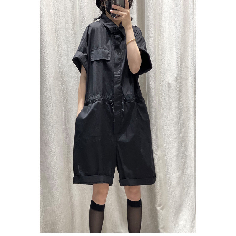 🩷chic 新裝!大碼薄款寬鬆工裝連身短褲：圖片 2
