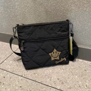 輕便刺繡SMILEY菱格方型斜孭袋：圖片 3