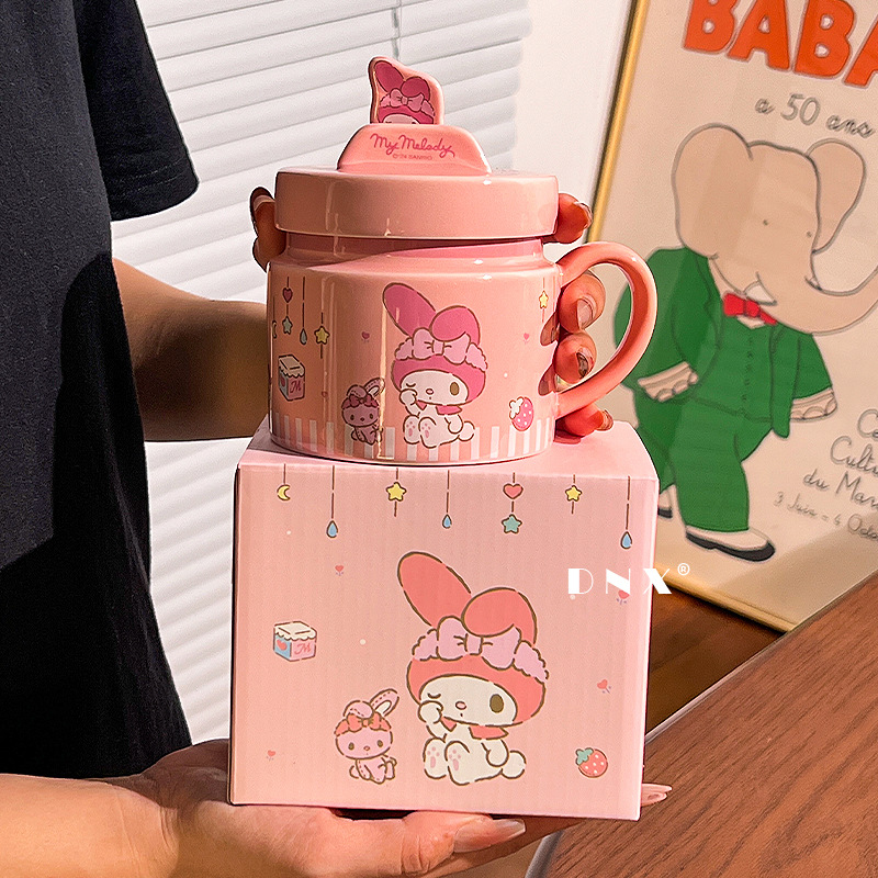 HELLO KITTY創意手機架杯蓋+陶瓷水杯馬克杯：圖片 8