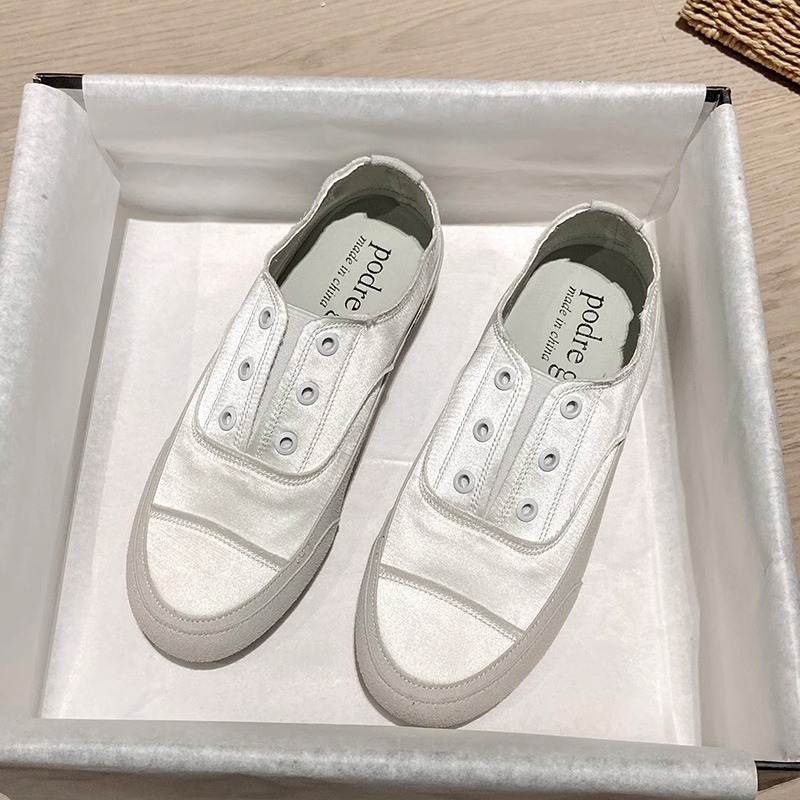 小眾真絲綢緞軟底帆布鞋：圖片 10