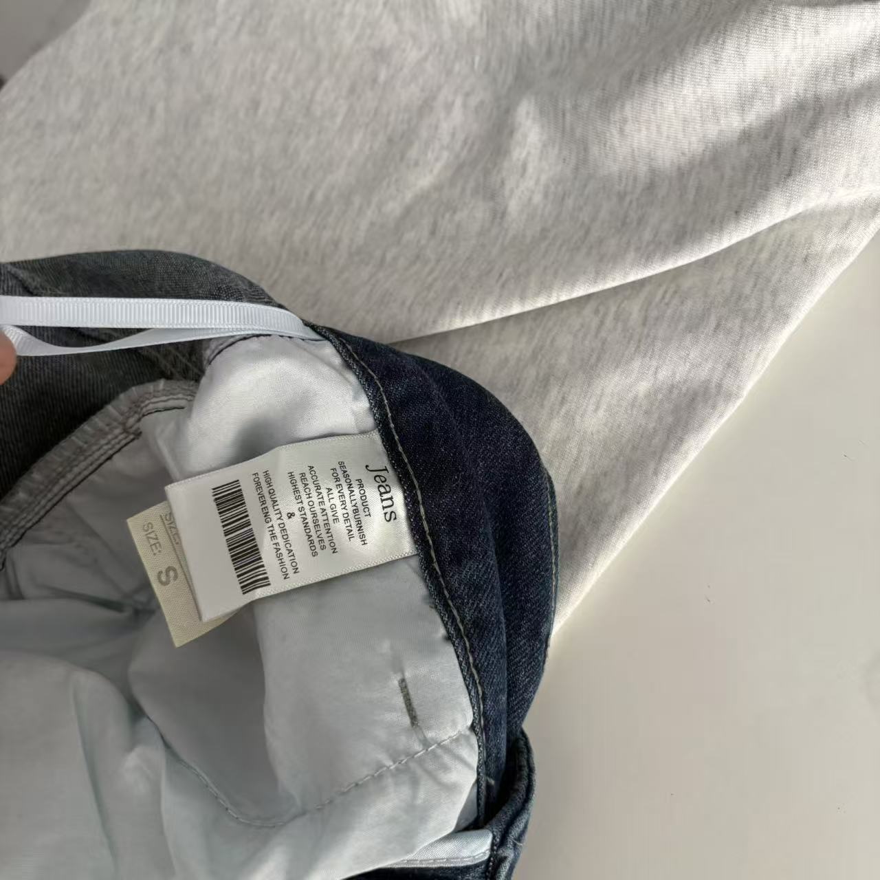 🩷chic新裝! 薄款水洗闊腿牛仔褲：圖片 8