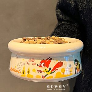 瘋狂動物城狗狗貓咪寵物大口徑陶瓷碗：圖片 2