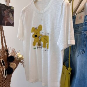 PLUS SIZE💗立體小狗刺繡T恤：圖片 5