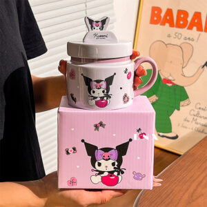 HELLO KITTY創意手機架杯蓋+陶瓷水杯馬克杯：圖片 4