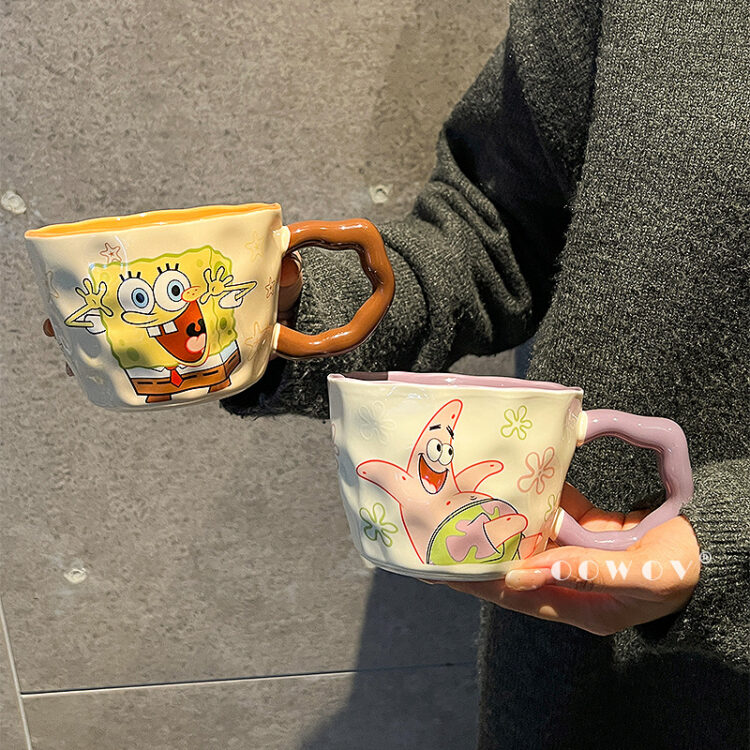 高顏值海綿寶寶陶瓷杯