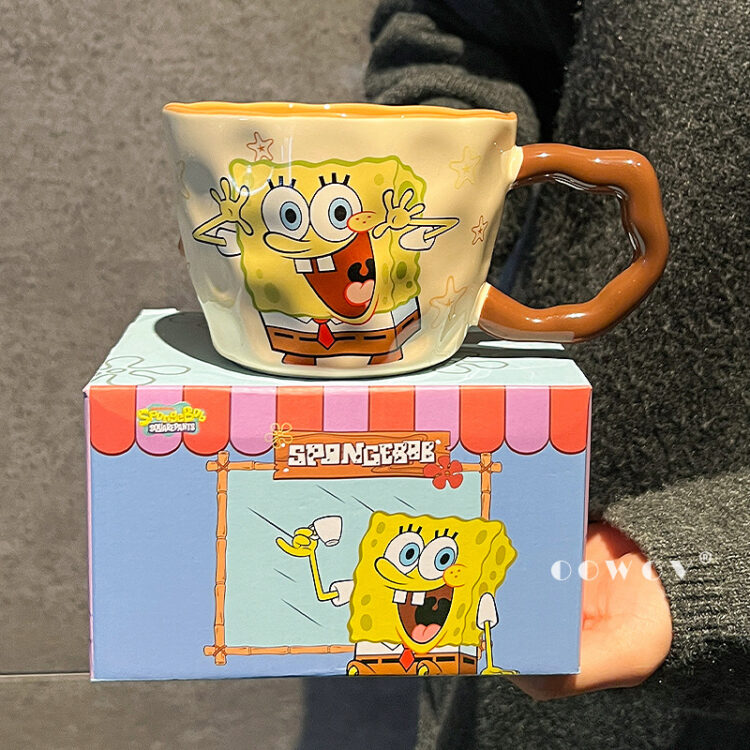 高顏值海綿寶寶陶瓷杯